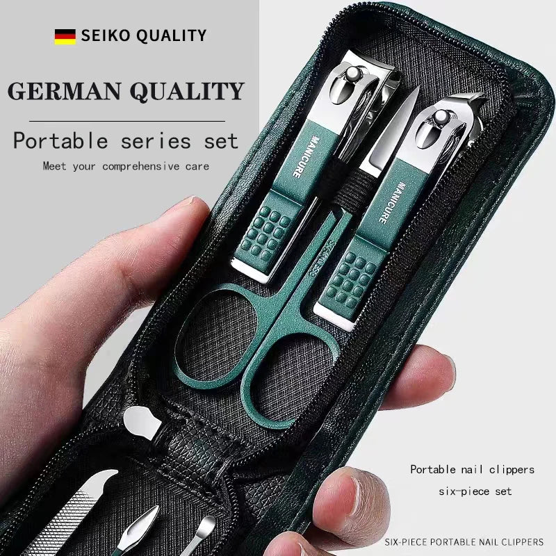 Nail Scissors Set Household High End Mens and Womens Special Nail Clippers Manicure Beauty Tools 6 Piece Portable Household