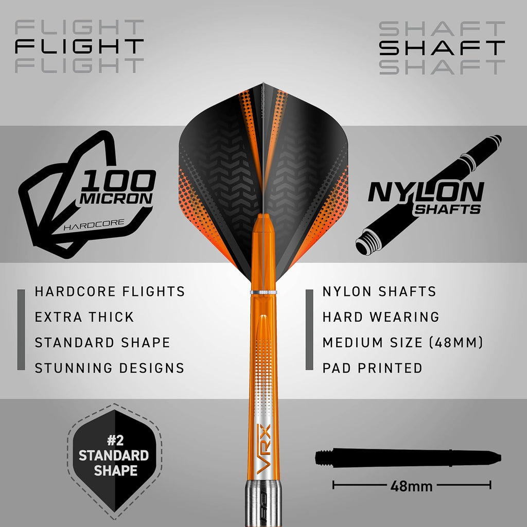 Amberjack Professional Darts Set - 90% Tungsten Darts with Flights & Shafts - Available in Multiple Barrel Designs, Soft Tip 18G and Steel Tip 22G - 30G