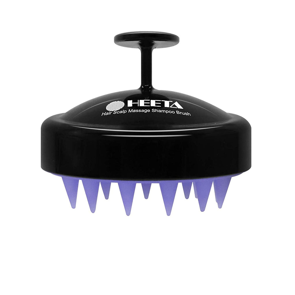Scalp Massager Hair Growth, Soft Silicone Scalp Scrubber Shampoo Brush for Exfoliation, Dandruff Removal Head Massage Stress Relax, Wet & Dry Use for Thick Thin Curly Hair Care, Black